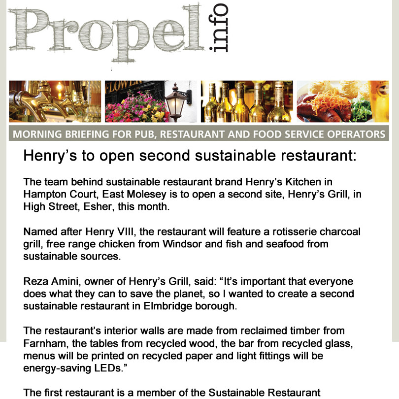 Henry's Grill News